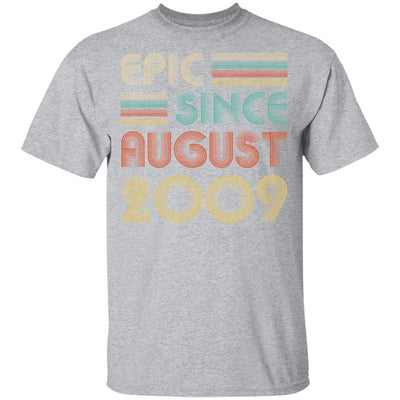 Epic Since August 2009 Vintage 12th Birthday Gifts Youth-Youth Shirt-Youth T-Shirt-Sport Grey