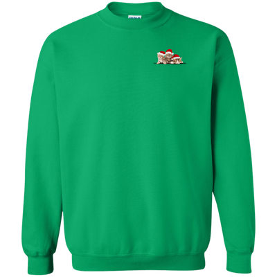 Kitten In A Pocket Cute Cat Christmas-T-Shirt & Hoodie-Crewneck Sweatshirt-Irish Green