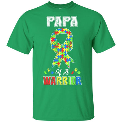 Papa Of A Warrior Support Autism Awareness Gift-T-Shirt & Hoodie-Classic T-Shirt-Irish Green