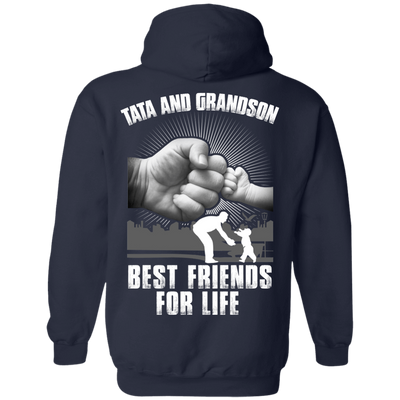 Tata And Grandson Best Friends For Life-T-Shirt & Hoodie-Pullover Hoodie-Navy