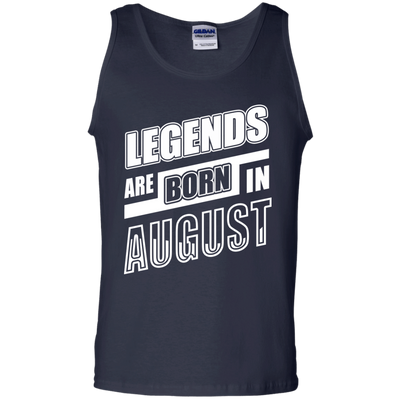 Legends are born in AUGUST-T-Shirt & Hoodie-Unisex Tank-Navy