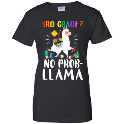 3rd Grade No Prob Llama Funny First Day Of School-T-Shirt & Hoodie-Women's T-Shirt-Black