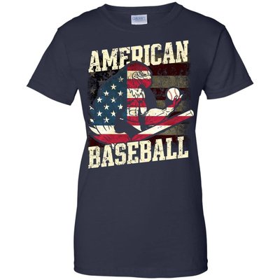 Badass Eagle American Baseball-T-Shirt & Hoodie-Women's T-Shirt-Navy