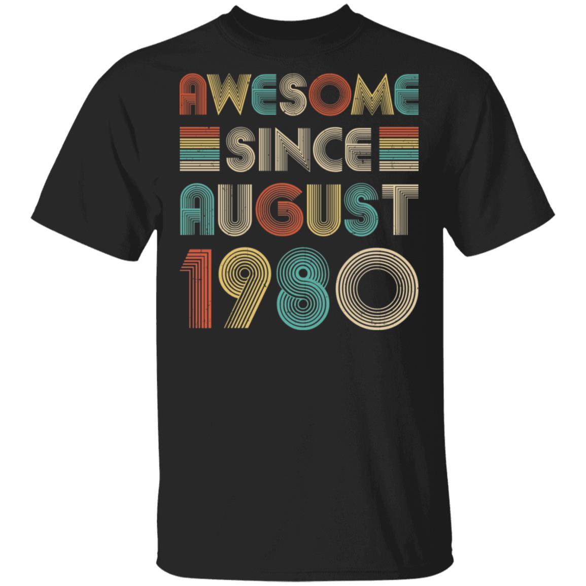 Awesome Since August 1980 Vintage 42th Birthday Gifts