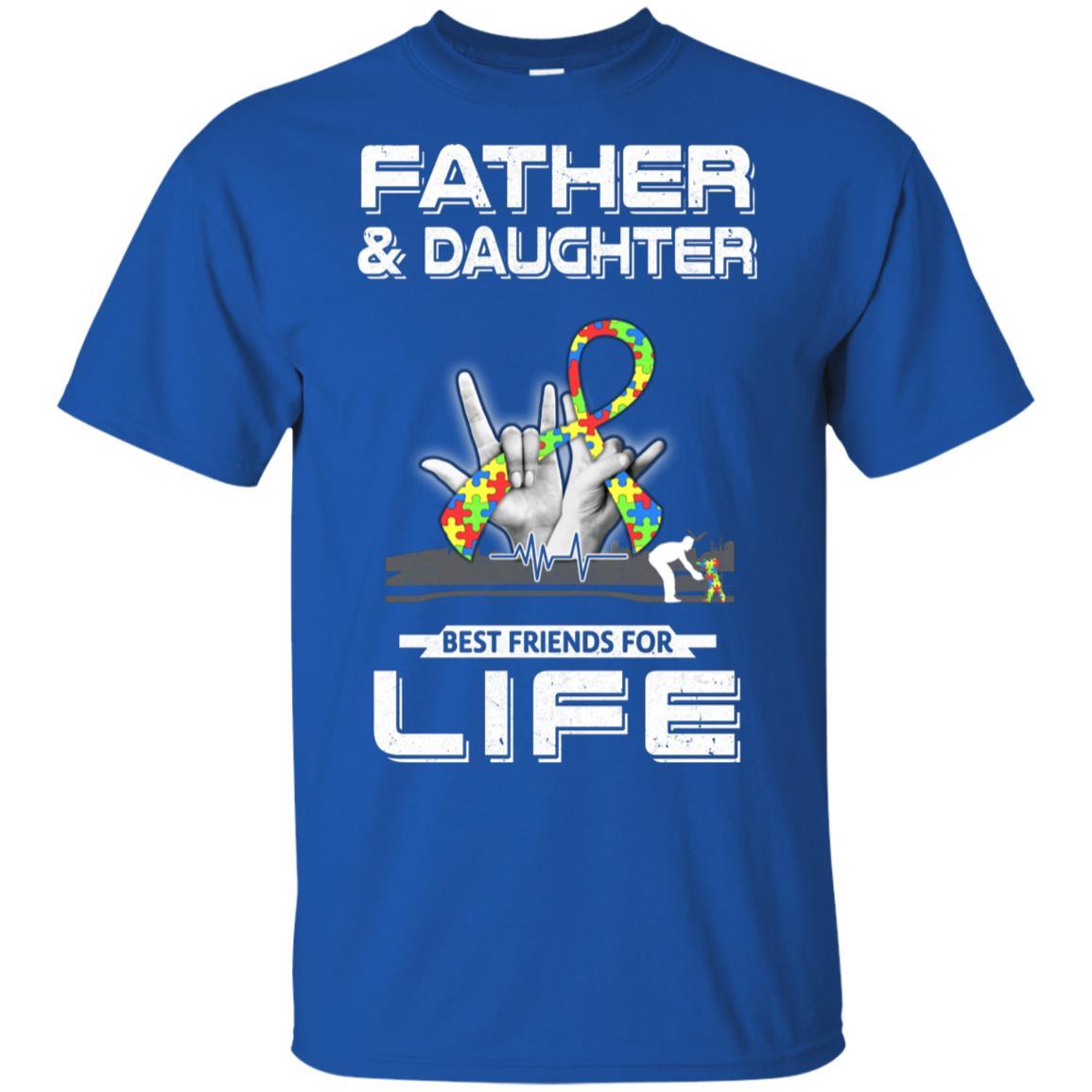 Father And Daughter Best Friends For Life Autism Awareness-T-Shirt & Hoodie-Classic T-Shirt-Royal