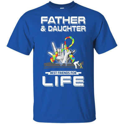 Father And Daughter Best Friends For Life Autism Awareness-T-Shirt & Hoodie-Classic T-Shirt-Royal