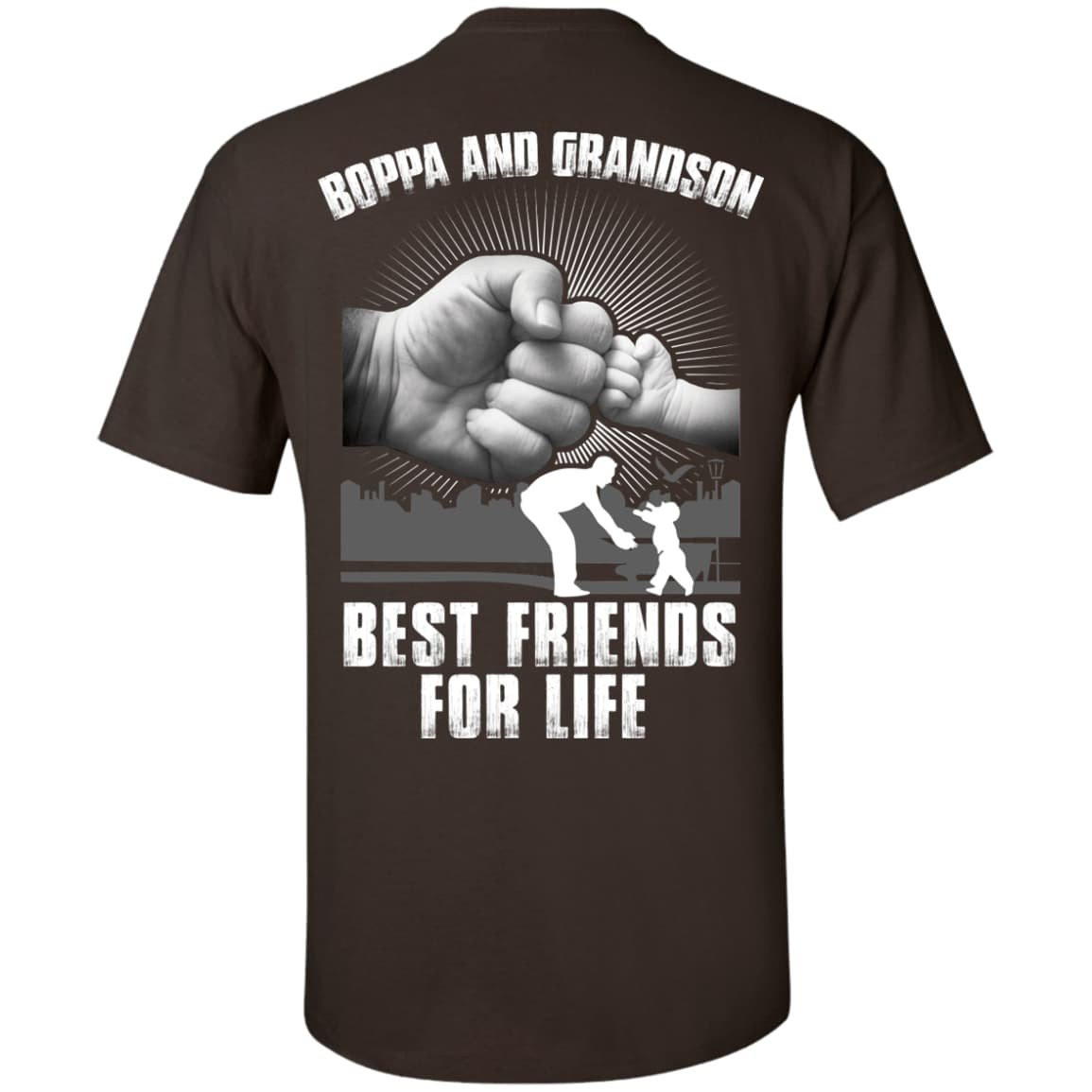 Boppa And Grandson Best Friends For Life-T-Shirt & Hoodie-Classic T-Shirt-Dark Chocolate