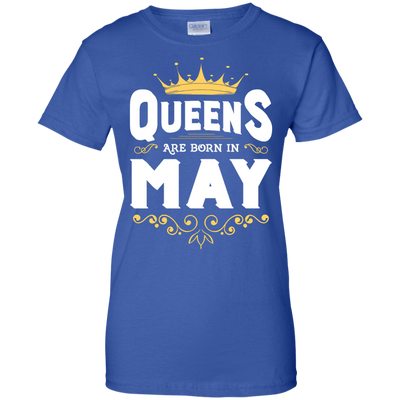 Queens Are Born In May-T-Shirt & Hoodie-Women's T-Shirt-Royal
