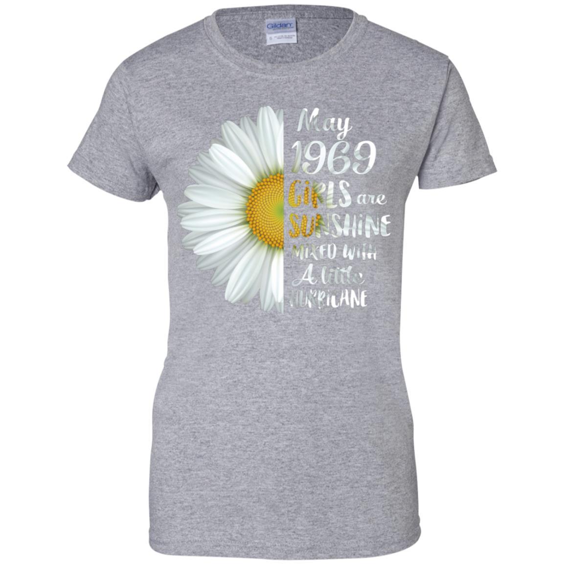 May Girls 1969 52th Birthday Gifts-T-Shirt & Tank Top-Women's T-Shirt-Sport Grey
