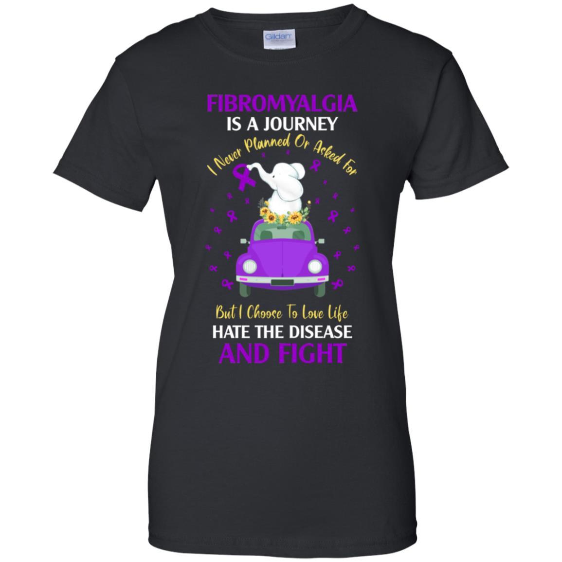 Fibromyalgia Awareness Is A Journey-T-Shirt & Hoodie-Women's T-Shirt-Black