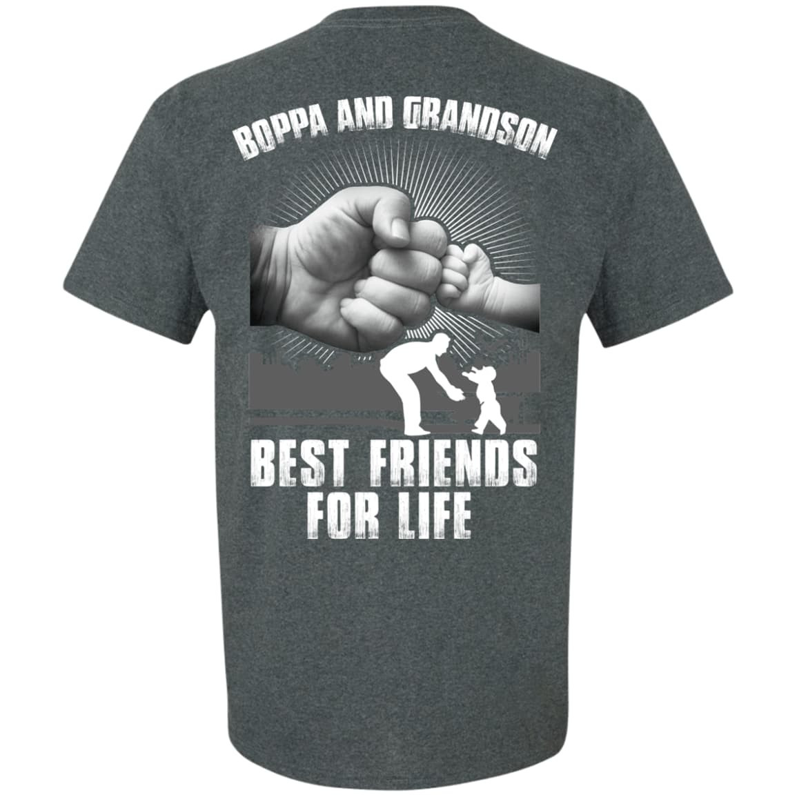 Boppa And Grandson Best Friends For Life-T-Shirt & Hoodie-Classic T-Shirt-Dark Heather