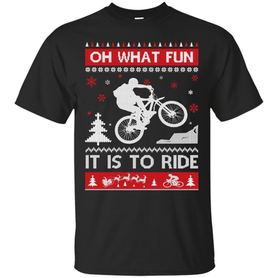 Bicycle Sweater Christmas Oh What Fun It Is To Ride-T-Shirt & Hoodie-Classic T-Shirt-Black