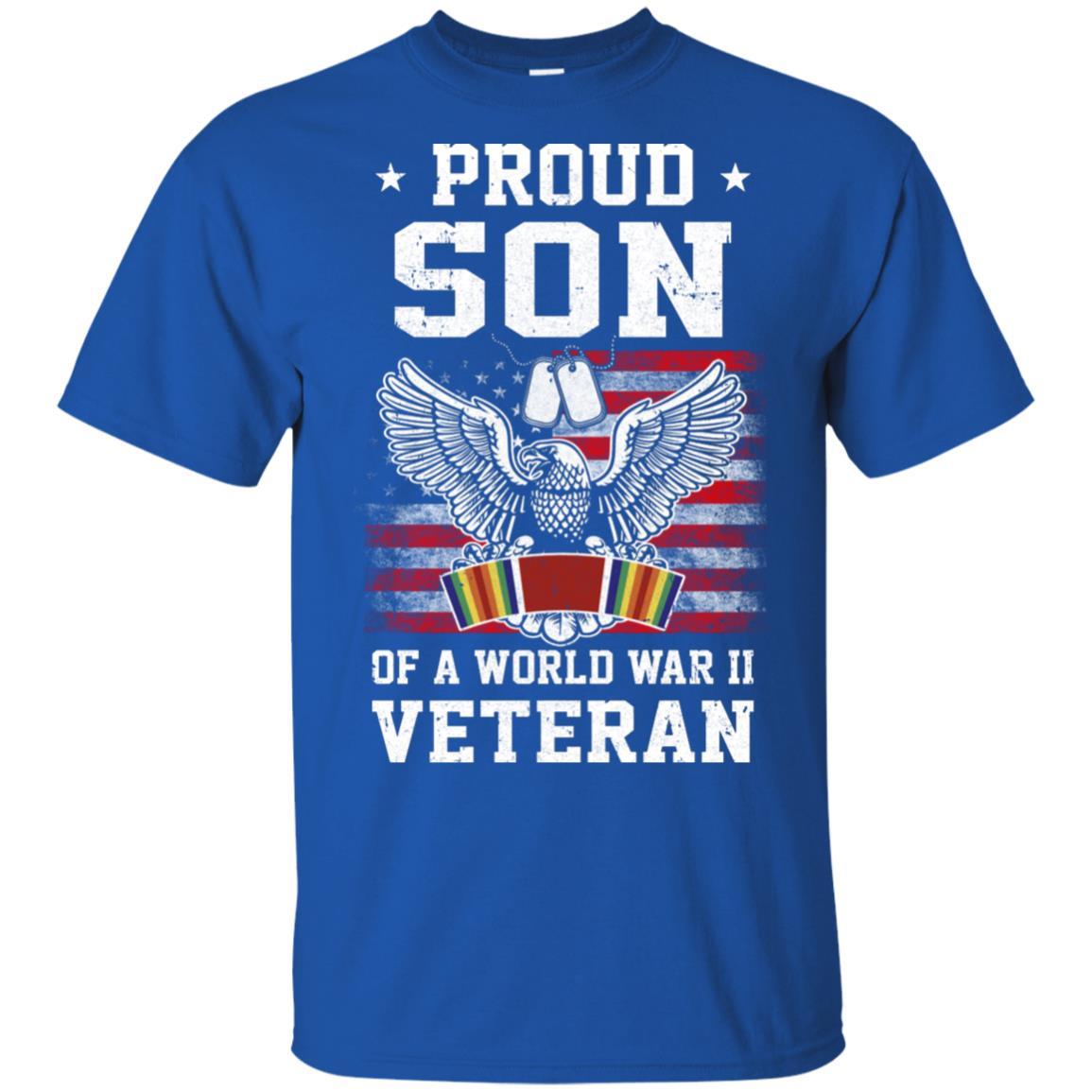 Proud Son Of World War 2 Veteran Patriotic-T-Shirt & Hoodie-Classic T-Shirt-Royal