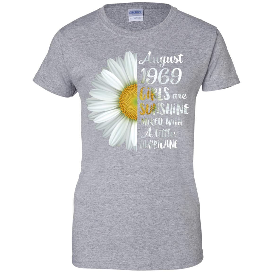 August Girls 1969 52th Birthday Gifts-T-Shirt & Tank Top-Women's T-Shirt-Sport Grey