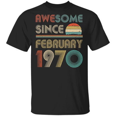 Awesome Since February 1970 Vintage 51th Birthday Gifts-T-Shirt & Hoodie-Classic T-Shirt-Black
