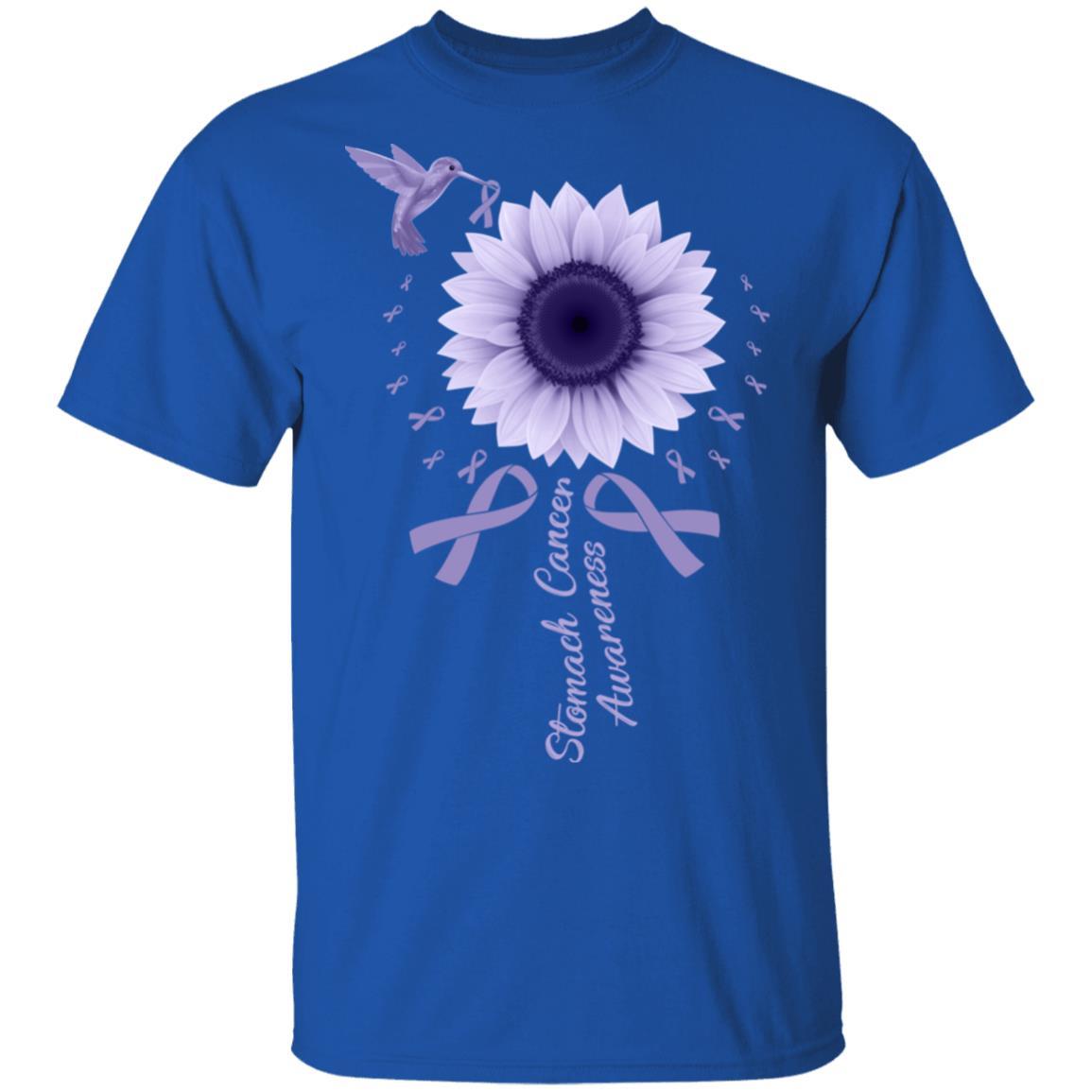 Hummingbird Sunflower Periwinkle Stomach Cancer Awareness-T-Shirt & Hoodie-Classic T-Shirt-Royal