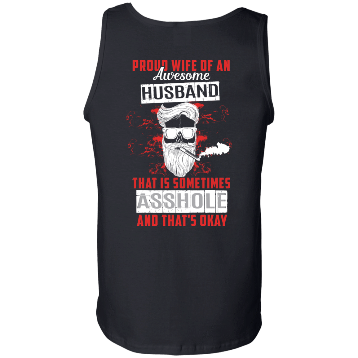 Proud Wife Of An Awesome Husband-T-Shirt & Hoodie-Unisex Tank-Black