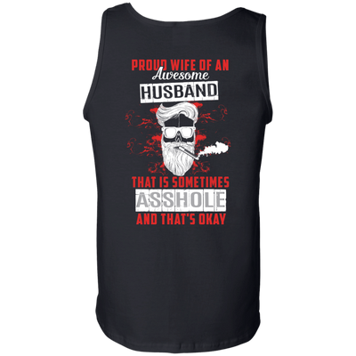 Proud Wife Of An Awesome Husband-T-Shirt & Hoodie-Unisex Tank-Black