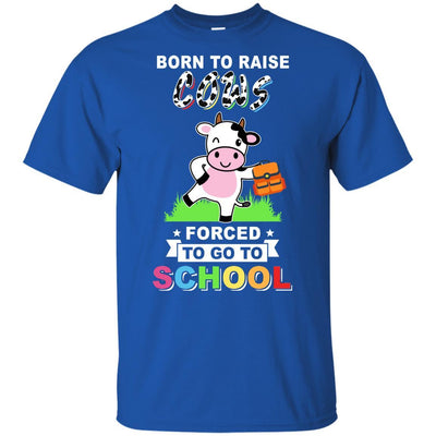 Born To Raise Cow Forced To Go To School Youth-Youth Shirt-Youth T-Shirt-Royal