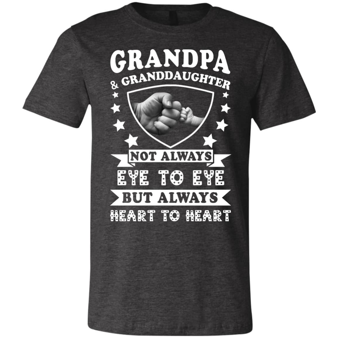 Grandpa And Granddaughter Not Always Eye To Eye-T-Shirt & Hoodie-Youth T-Shirt-Dark Grey Heather