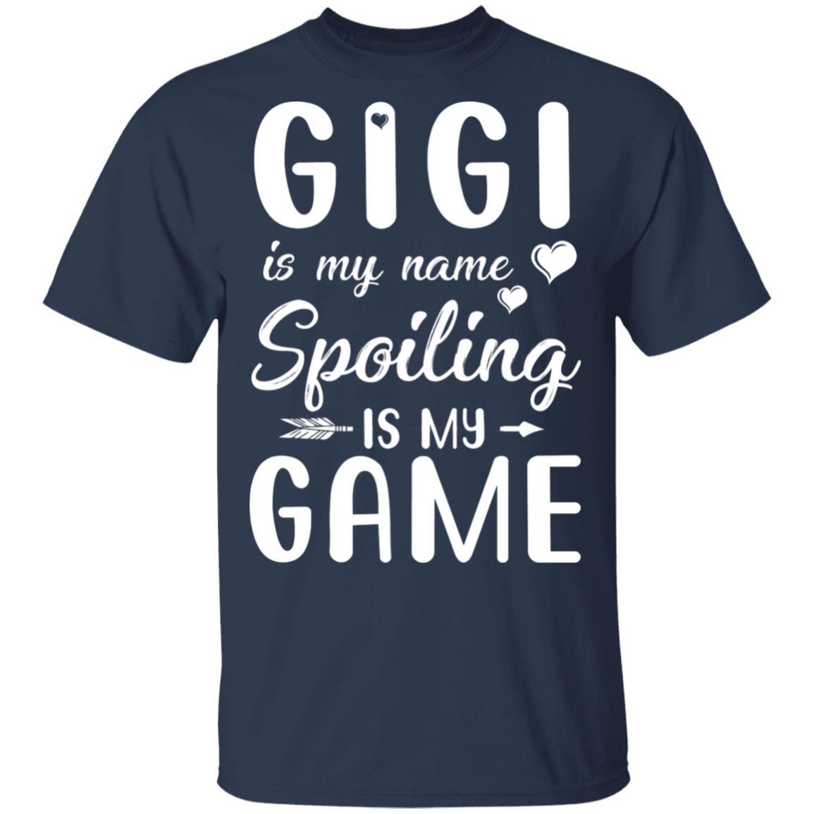 Gigi Is My Name Spoiling Is My Game Funny Mothers Day-T-Shirt & Tank Top-Classic T-Shirt-Navy