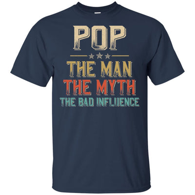 Vintage Pop The Man The Myth The Bad Influence-T-Shirt & Hoodie-Classic T-Shirt-Navy
