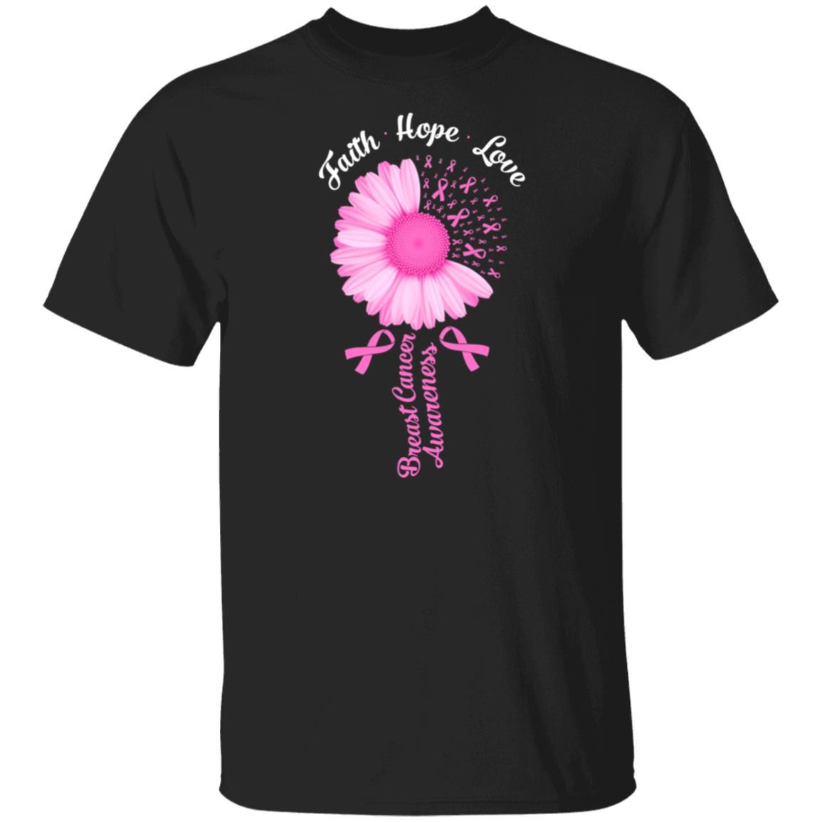 Faith Hope Love Pink Ribbon Breast Cancer Awareness