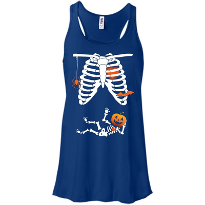 Halloween Baby Skeleton Maternity-T-Shirt & Hoodie-Women's Flowy Racerback Tank-True Royal