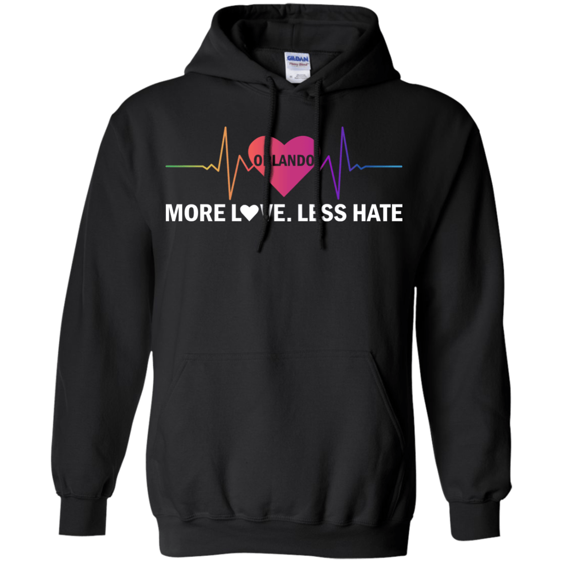 More Love Less Hate - Orlando-T-Shirt & Hoodie-Pullover Hoodie-Black