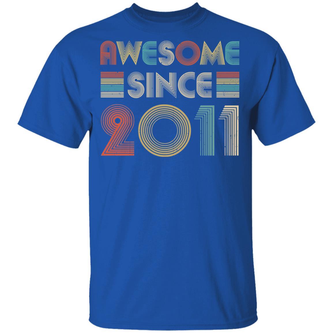 Awesome Since 2011 10th Birthday Gifts Youth-Youth Shirt-Youth T-Shirt-Royal