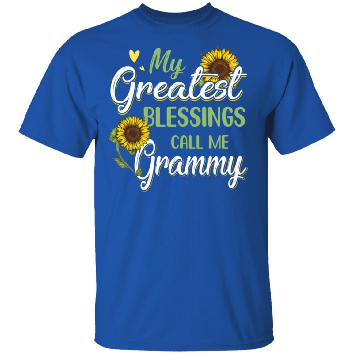 My Greatest Blessings Call Me Grammy Sunflower Gifts-T-Shirt & Hoodie-Classic T-Shirt-Royal