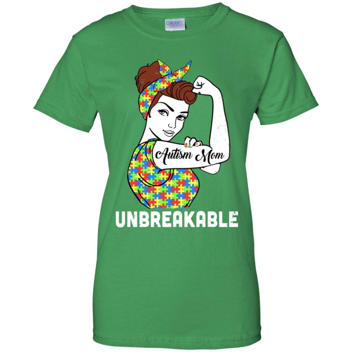 Autism Mom Unbreakable Support Autism Awareness-T-Shirt & Hoodie-Women's T-Shirt-Irish Green