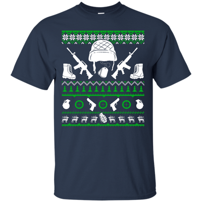 Soldier Christmas Sweater-T-Shirt & Hoodie-Classic T-Shirt-Navy