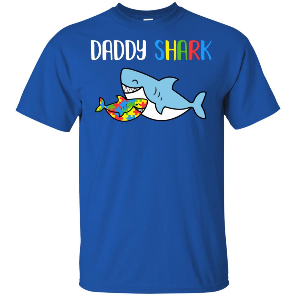 Daddy Shark Support Autism Awareness For Child-T-Shirt & Hoodie-Classic T-Shirt-Royal