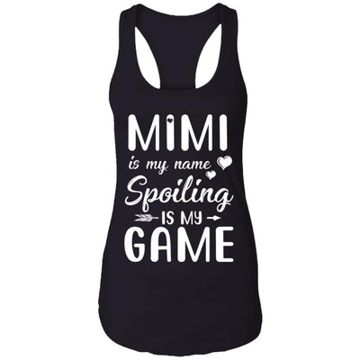 Mimi Is My Name Spoiling Is My Game Funny Mothers Day-T-Shirt & Tank Top-Women's Ideal Racerback Tank-Black