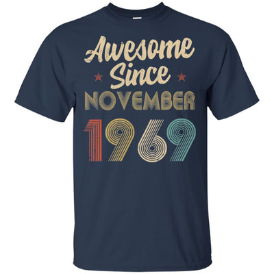 Awesome Since November 1969 Vintage 52th Birthday Gifts-T-Shirt & Hoodie-Classic T-Shirt-Navy