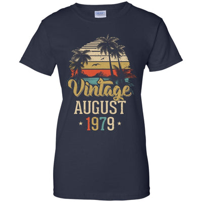 Retro Classic Vintage August 1979 42th Birthday Gift-T-Shirt & Hoodie-Women's T-Shirt-Navy