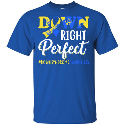 Down Syndrome Awareness Down Right Perfect-T-Shirt & Hoodie-Classic T-Shirt-Royal