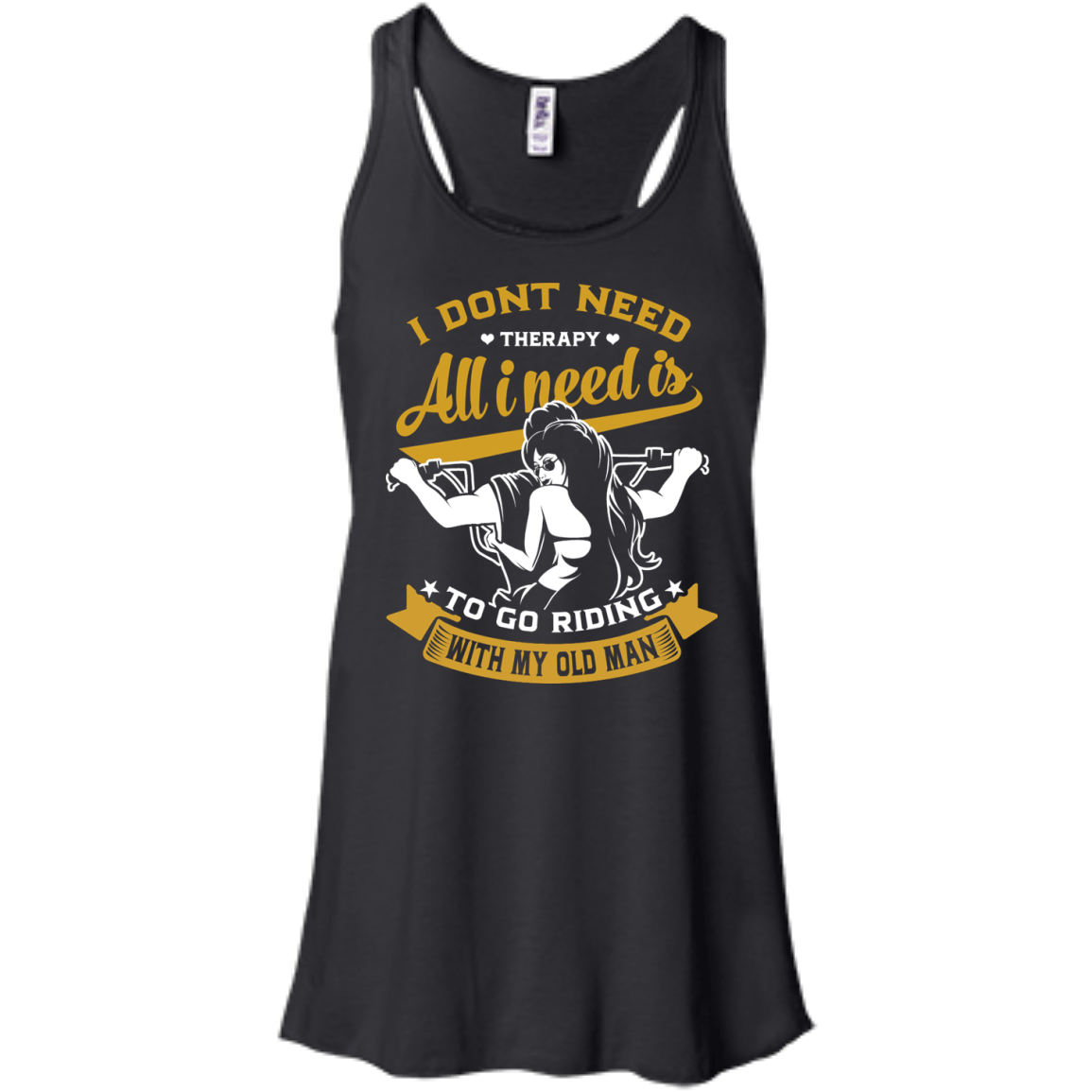 I Don't Need Therapy-T-Shirt & Hoodie-Women's Flowy Racerback Tank-Black
