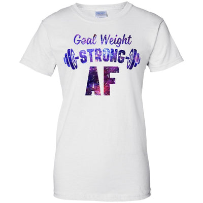 Goal Weight Strong AF-T-Shirt & Tank Top-Women's T-Shirt-White