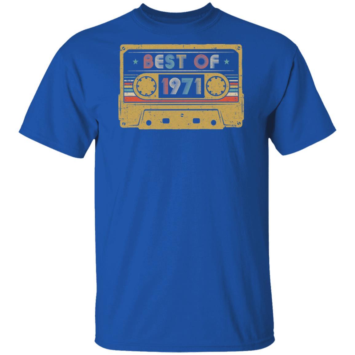 Vintage Cassette Best Of 1971 50th Cassette Birthday Gifts-T-Shirt & Hoodie-Classic T-Shirt-Royal