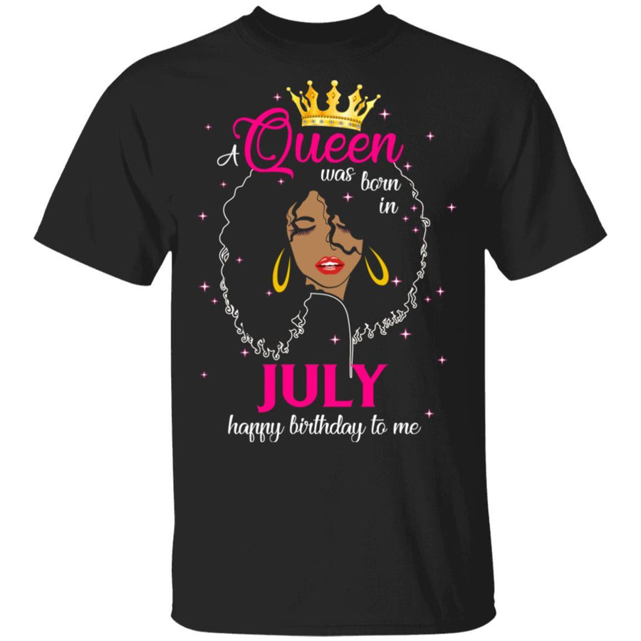 Cool A Queen Was Born In July Happy Birthday To Me Gifts-T-Shirt & Tank Top-Classic T-Shirt-Black