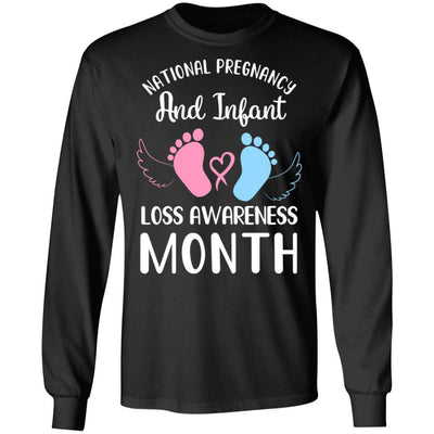 National Pregnancy and Infant Loss Awareness Month-T-Shirt & Hoodie-Long Sleeve T-Shirt-Black