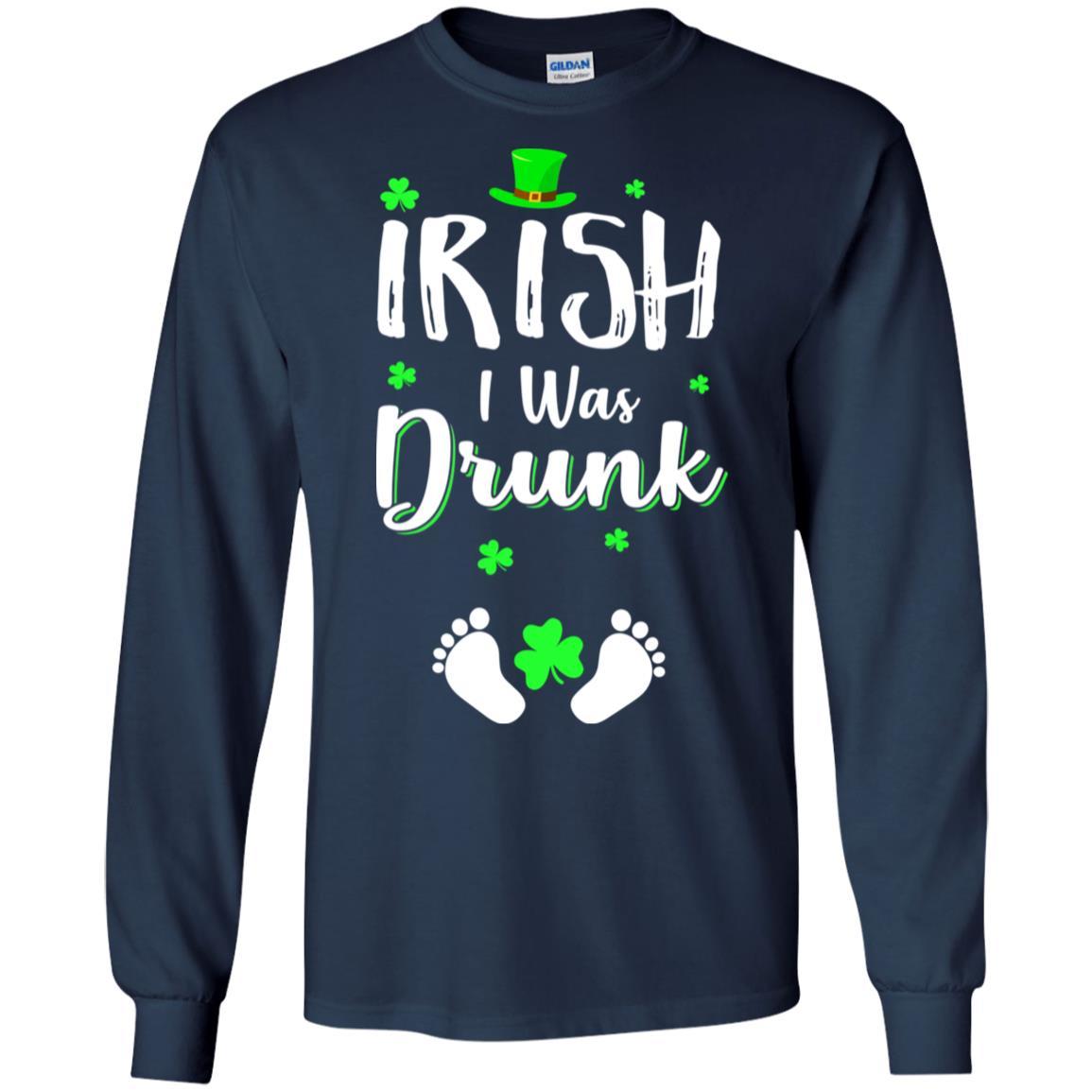 Funny St Patricks Day Pregnancy Announcement Mommy-T-Shirt & Hoodie-Long Sleeve T-Shirt-Navy