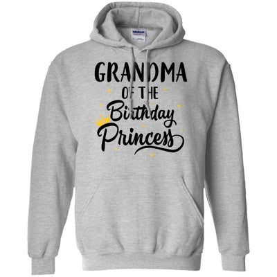Grandma Of The Birthday Princess Matching Family Party-T-Shirt & Hoodie-Pullover Hoodie-Sport Grey