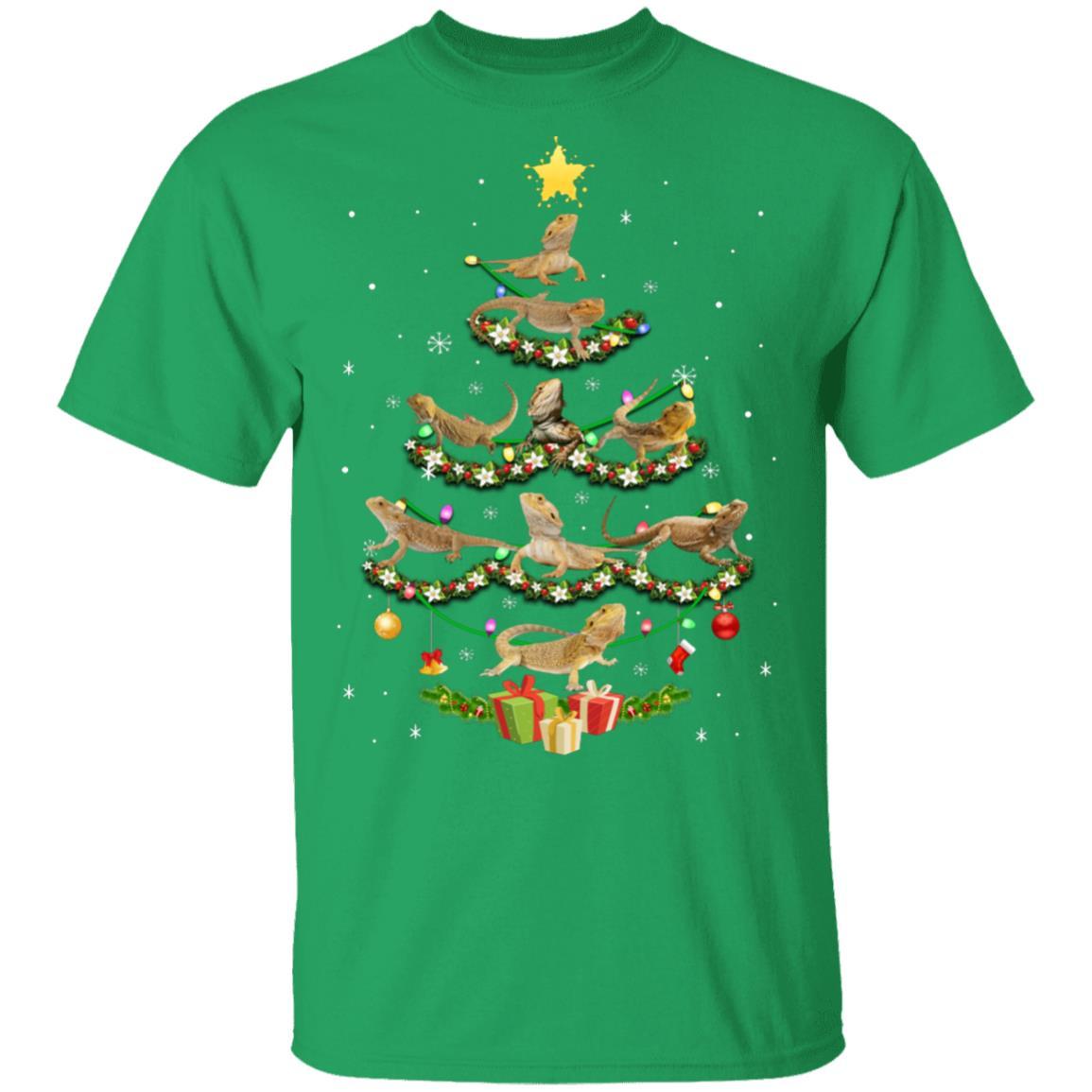 Bearded Dragon Christmas Tree Funny Reptile Lover Xmas Gifts-T-Shirt & Sweatshirt-Classic T-Shirt-Irish Green