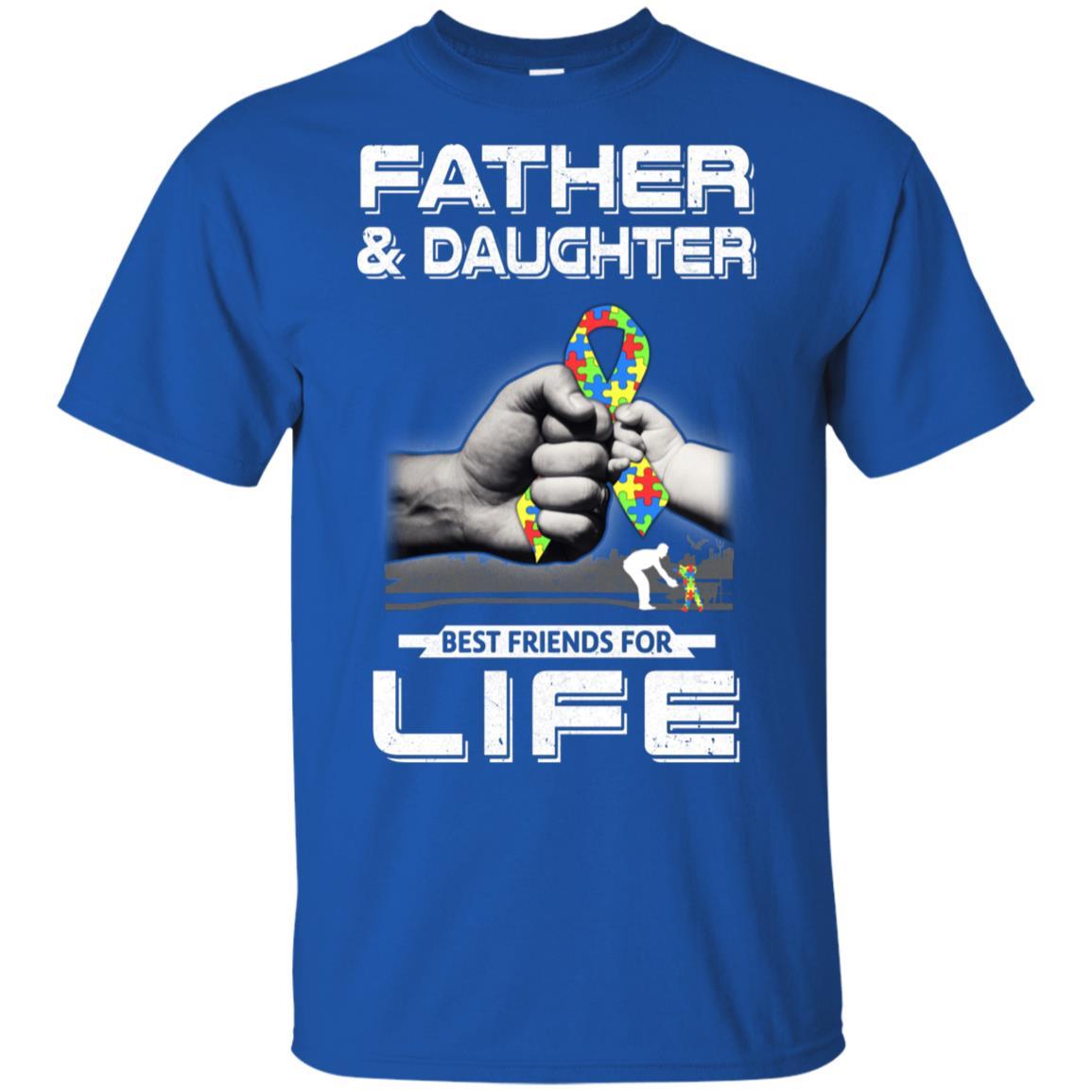 Autism Awareness Father And Daughter Best Friends For Life-T-Shirt & Hoodie-Classic T-Shirt-Royal