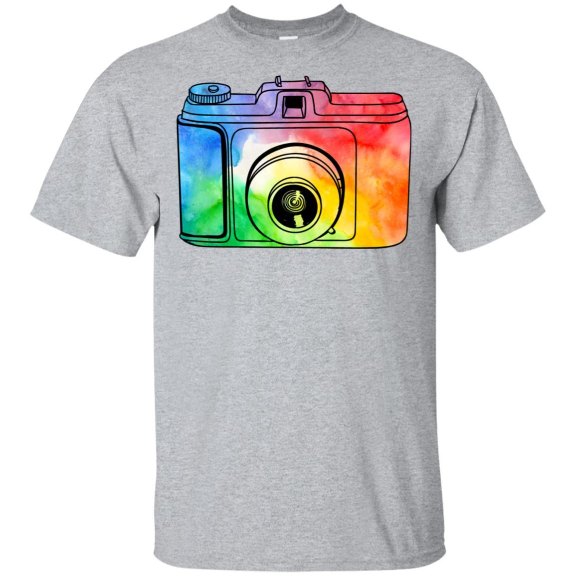 Awesome Camera Of Photographer Photography Colourful-T-Shirt & Hoodie-Classic T-Shirt-Sport Grey