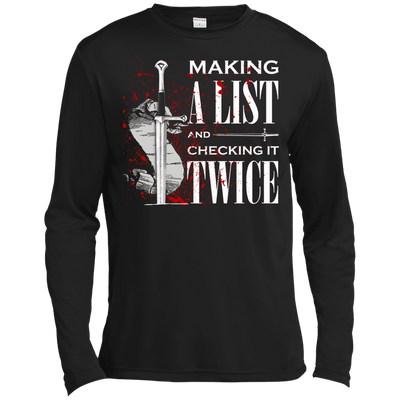 Making A List And Check It-T-Shirt & Hoodie-Long Sleeve T-Shirt-Black