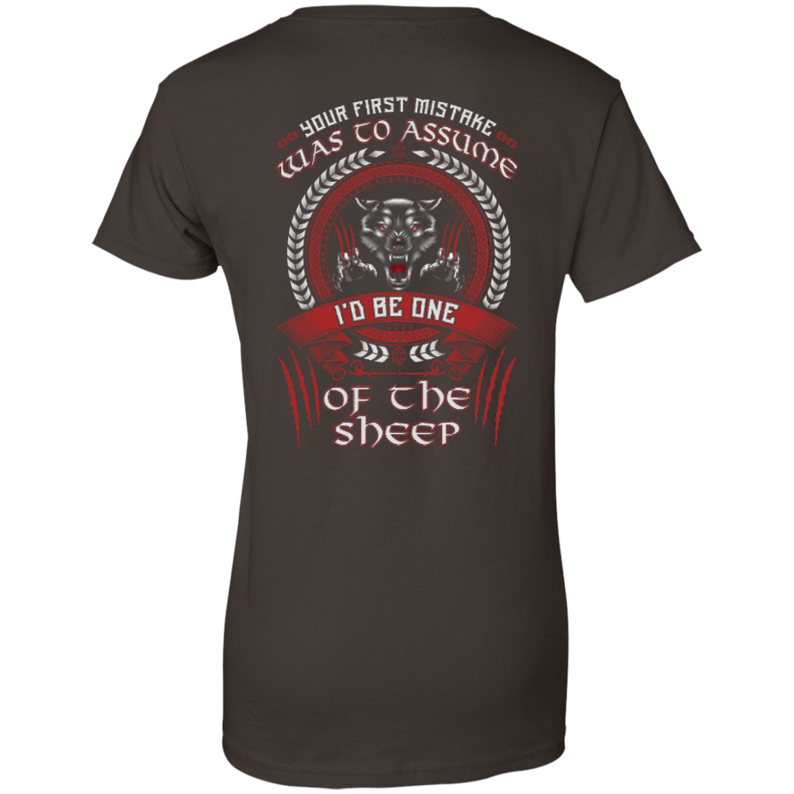 I'd Be One Of The Sheep Wolf Of Odin-T-Shirt & Hoodie-Women's T-Shirt-Dark Chocolate